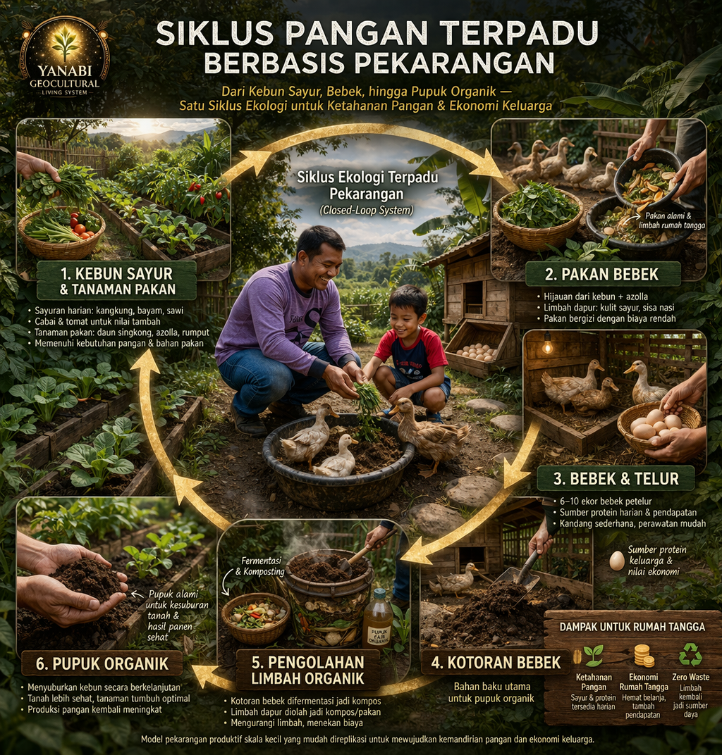 Dari Pekarangan ke Sistem Pangan Lokal: Model Ketahanan Pangan dan Mata Pencaharian Berbasis Siklus Ekologi Terpadu